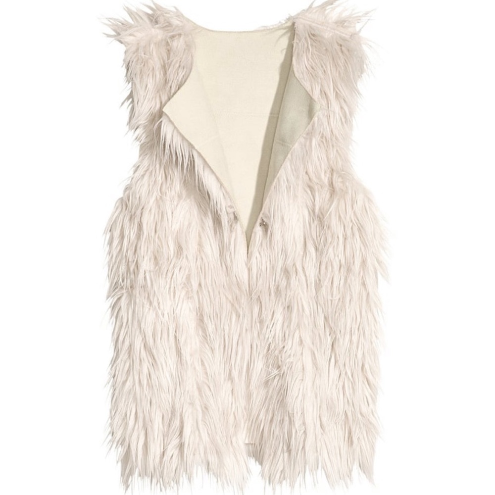 H&M Reversible Faux Fur & Faux Suede Vest